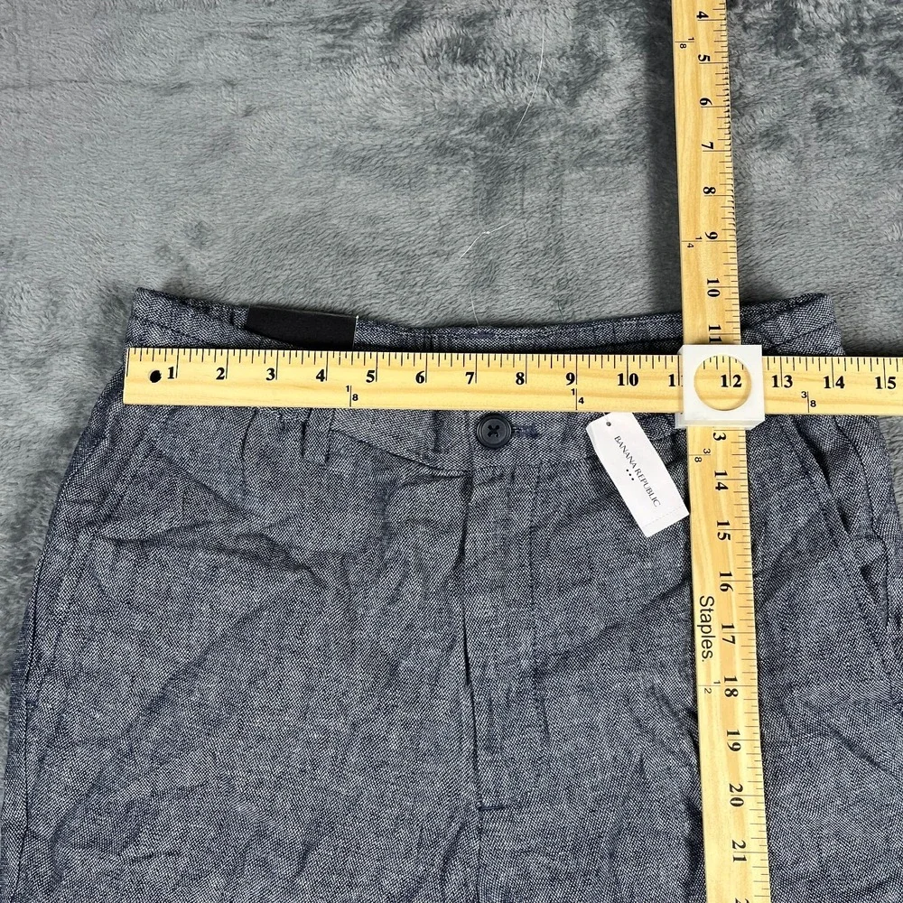 Banana Republic Mason Athletic Tapered Fit Pants Mens 30x30 Gray Linen Blend